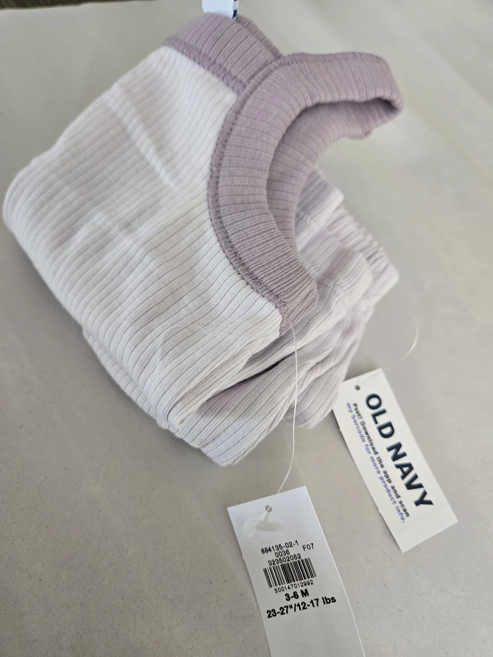 NWT Old Navy Baby Girl 2 Piece Ribbed Set Lilac 3-6M